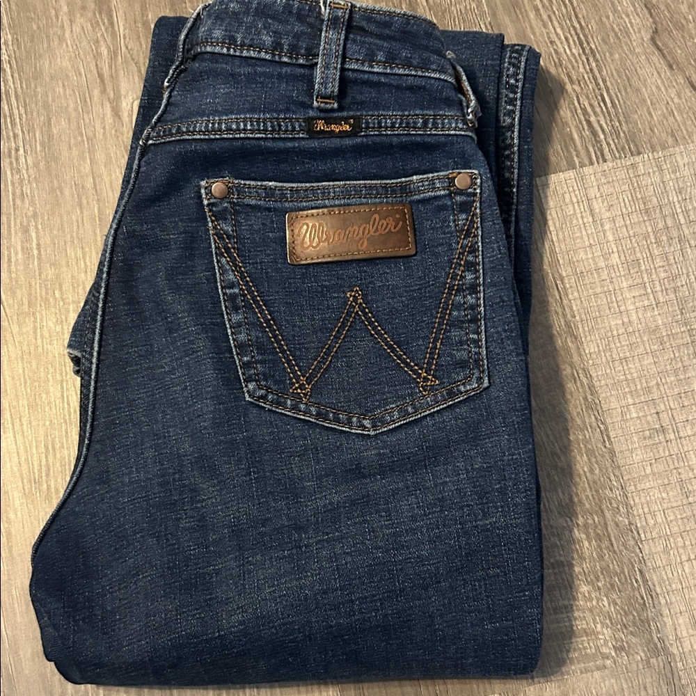 Classic Dark Blue Straight Leg Jeans